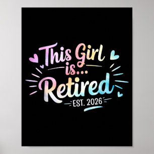 Deze Meisje Met Pensioen Est 2026 Illustratie Poster