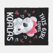 Deze meisjes houden van Koalas Fleece Deken (Voorkant (Horizontaal))