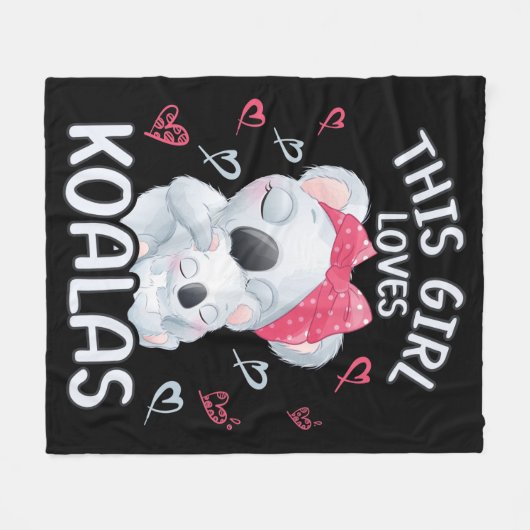 Deze meisjes houden van Koalas Fleece Deken (Voorkant (Horizontaal))