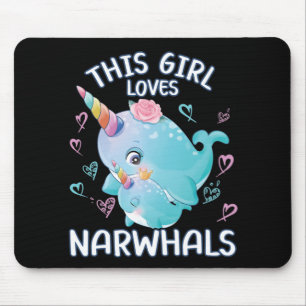 Deze meisjes houden van Narwhals Muismat