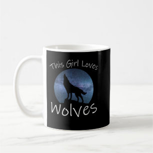 DEZE MEISJES LIEVEN WOLVES Howling Wolf Starry Sky Koffiemok