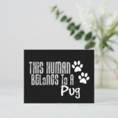 Deze mens behoort tot een pug briefkaart (Staand voorkant)