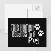 Deze mens behoort tot een pug briefkaart (Voorkant / Achterkant)