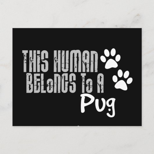 Deze mens behoort tot een pug briefkaart (Voorkant)