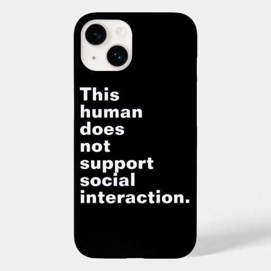 Deze mens ondersteunt geen sociale interactie. Case-Mate iPhone case (Achterkant)