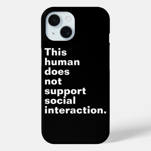 Deze mens ondersteunt geen sociale interactie. Case-Mate iPhone case (Achterkant)