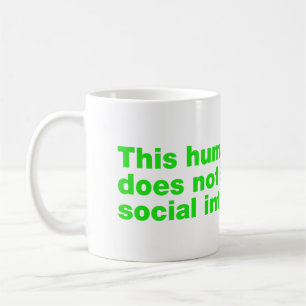 Deze mens steunt sociale interactie niet koffiemok