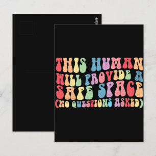 Deze mens zal zorgen voor een veilige ruimte homos briefkaart