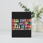 Deze mens zal zorgen voor een veilige ruimte homos briefkaart (Staand voorkant)