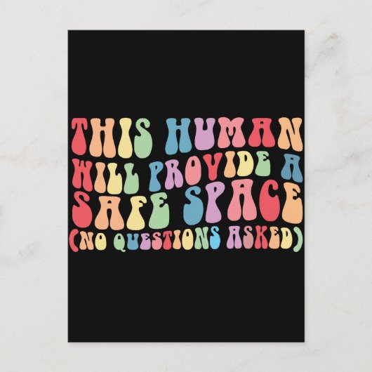 Deze mens zal zorgen voor een veilige ruimte homos briefkaart (Voorkant)