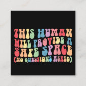 Deze mens zal zorgen voor een veilige ruimte homos vierkante visitekaartje (Voorkant)