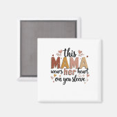 Deze moeder draagt haar hart op haar Sleeve Magneet (Voorkant / Achterkant)
