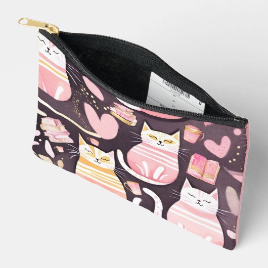 Deze moeder houdt gewoon van katten koffie & boeke etui (Open)