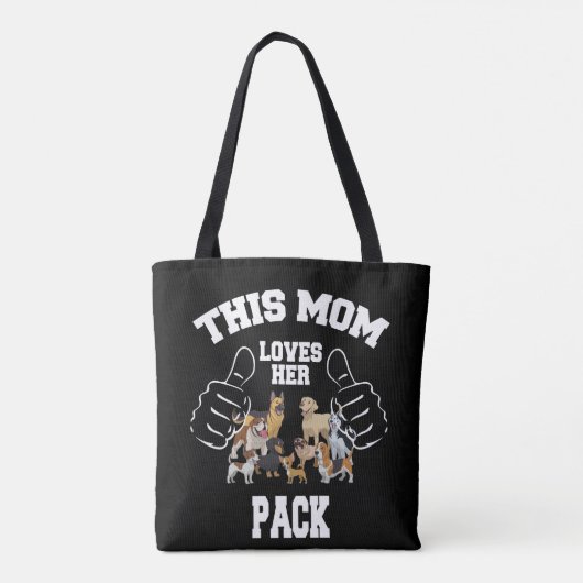 Deze moeder houdt van haar Canvas tas. Tote Bag (Achterkant)