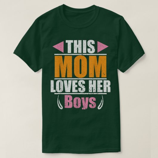 Deze moeder houdt van haar jongens t-shirt (Design voorkant)