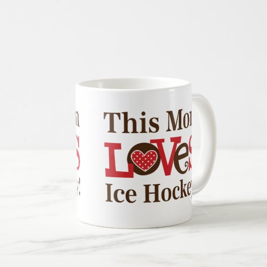 Deze moeder houdt van Ice Hockey Koffiemok (Voorkant rechts)