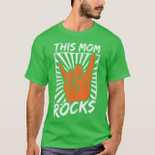 Deze moeder rockt beste moeder rock en roll vinta t-shirt (Voorkant)