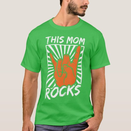 Deze moeder rockt beste moeder rock en roll vinta t-shirt (Voorkant)