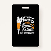 Deze moeder verkoopt onroerend goed badge (Voorkant)