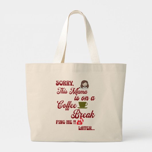 Deze moeders op een koffiepauze Schattigee Moederd Grote Tote Bag (Achterkant)