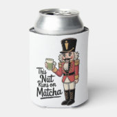 Deze moer draait op Matcha Christmas Nutcracker Blikjeskoeler (Blikje Voorkant)