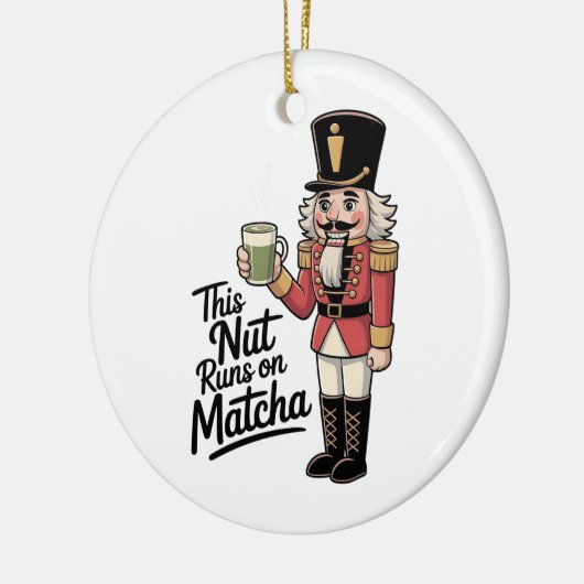 Deze moer draait op Matcha Christmas Nutcracker Keramisch Ornament (Links)