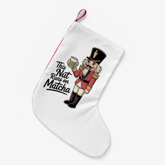 Deze moer draait op Matcha Christmas Nutcracker Kleine Kerstsok (Voorkant (Hangend))