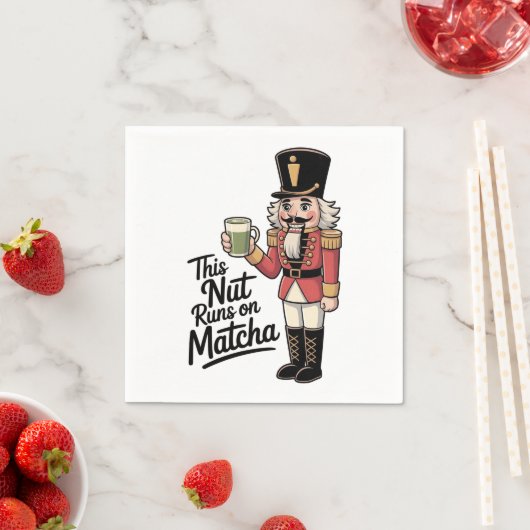 Deze moer draait op Matcha Christmas Nutcracker Servet (Insitu)