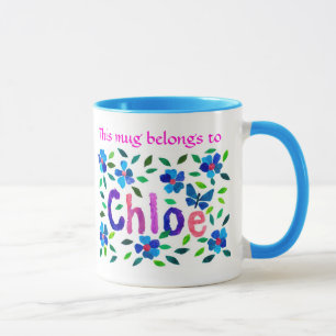 'Deze Mok behoort tot de Chloe' Ringer-Mok