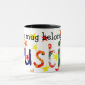 "Deze Mok behoort tot de Mok van Justin" Ringer (Midden)