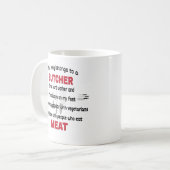 Deze Mok behoort tot een slager. Butcher Gift (Voorkant links)