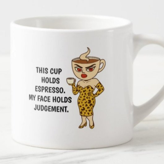Deze mok bevat espresso. Mijn gezicht spreekt boek