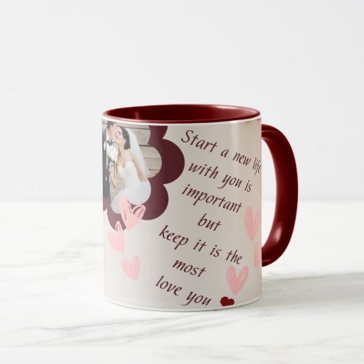 Deze mok is een doordachte en unieke voor twee lie (Voorkant rechts)