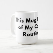 Deze mok maakt deel uit van mijn koffie routine Mi (Voorkant links)