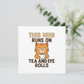 Deze mok werkt op thee en oogrollen – grappig Brit Kaart (Staand voorkant)