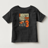 Deze Monster Truck Driver is 3 dagen. Kinder Shirts (Voorkant)