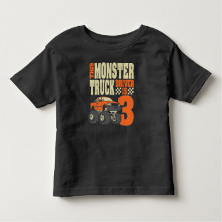 Deze Monster Truck Driver is 3 dagen. Kinder Shirts