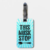 Deze Musk Stop Stencil | Liberal Spoon Meme Bagagelabel (Achterkant verticaal)