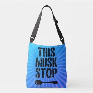 Deze Musk Stop Stencil Liberal Spoon Meme Crossbody Tas