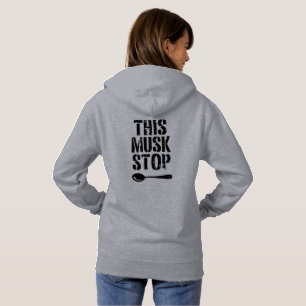 Deze Musk Stop Stencil   Liberal Spoon Meme Hoodie