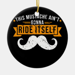 Deze Mustache zal niet zelf T-shirt ontwerpen Keramisch Ornament