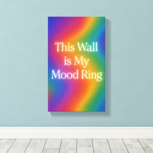 Deze muur is mijn stemmingsring | Kleurencanvas ve Canvas Afdruk (Insitu (Houten vloer))