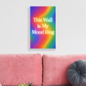 Deze muur is mijn stemmingsring | Kleurencanvas ve Canvas Afdruk (Insitu (Woonkamer))