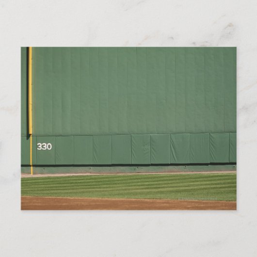 Deze muur staat bekend als 'de Groene Monster'. Briefkaart (Voorkant)