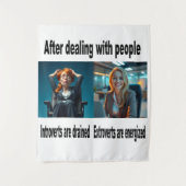 Deze muurschildering voor introverte en extraverte wandkleed (Voorkant)