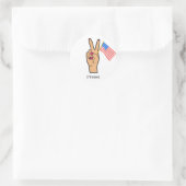 Deze nagels hebben gestemd ronde sticker (Tas)