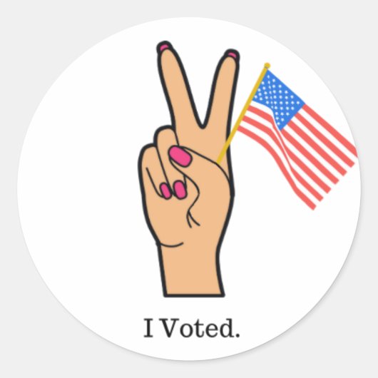 Deze nagels hebben gestemd ronde sticker (Voorkant)