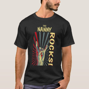 Deze Nanny Rocks  Retro Concert 70s 80s Leuk T-shirt