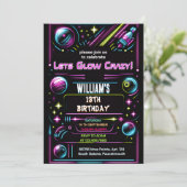 Deze neon Glow arcade pistool Laser Label 13e Verj Kaart (Staand voorkant)