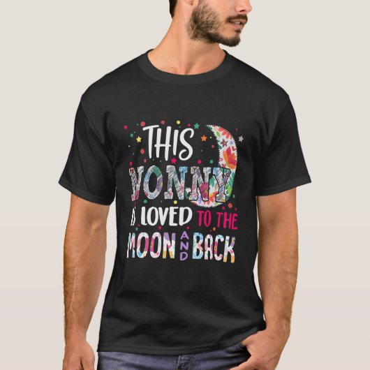 Deze nonny is geliefd bij de maan en terug cadeau  t-shirt (Voorkant)